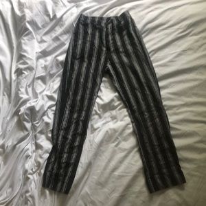 High waist stripe pants